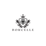 black elegant lion king shield modern logo template